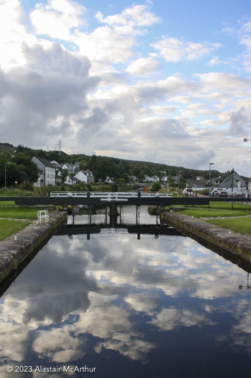 Reflections. Crinan Canal, Argyle 2022.