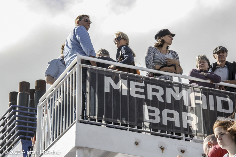 People at the Mermaid Bar. Princess Seaways Ferry. Somewhere in the North Sea 2018.