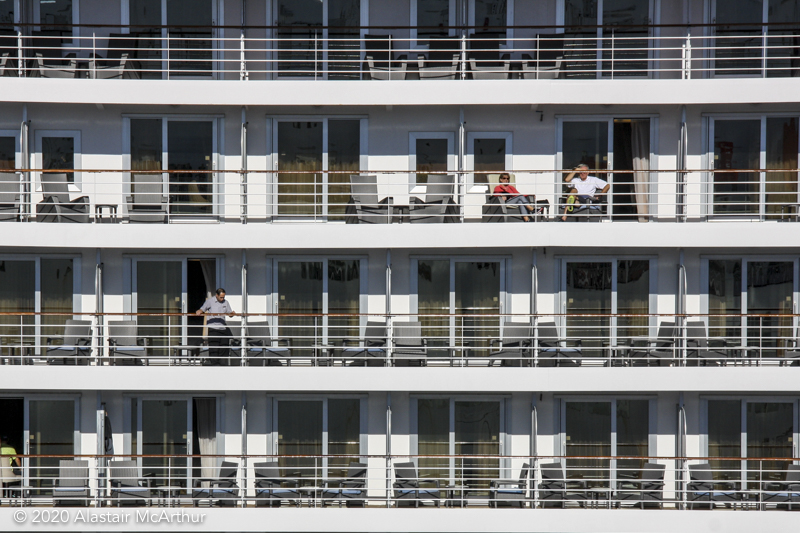 Docked cruise ship. Port of Ijmuiden, Holland 2018