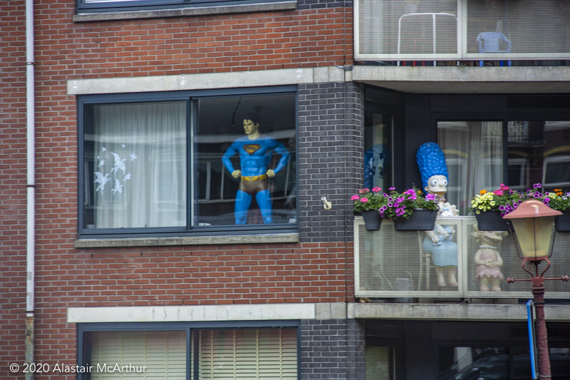 Superman in a window. Amsterdam 2016.